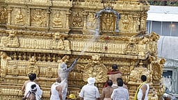 திருச்சானூரில் கோயில் ஆழ்வாா் திருமஞ்சனம்!