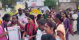 விக்கிரவாண்டி தொகுதியில் 
கணவருக்காக களத்தில் இறங்கிய மனைவி