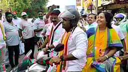 இருசக்கர வாகனத்தில் வானதியுடன் அண்ணாமலை பிரசாரம்!