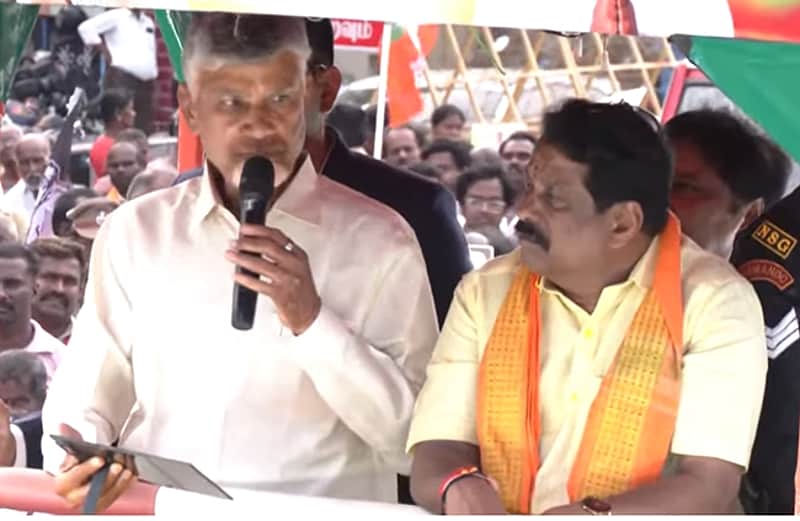 Chandrababu Naidu campaigning