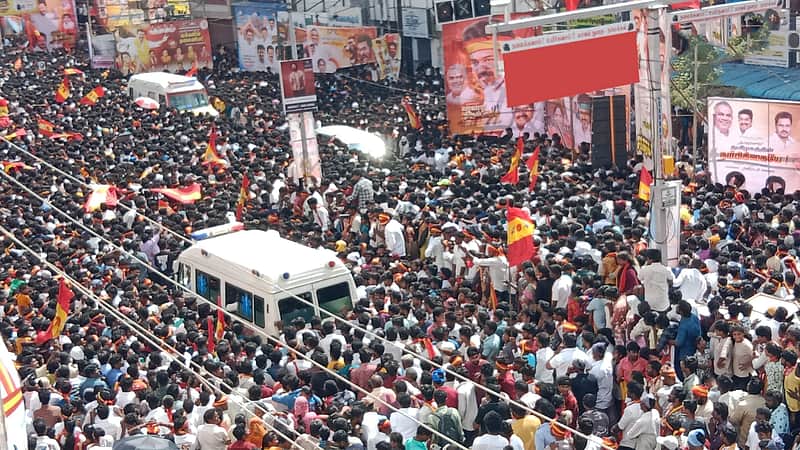 crowd gathered for tvk vijay