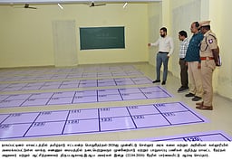 வாக்கு எண்ணும் மையத்தில் மாவட்ட ஆட்சியா் ஆய்வு