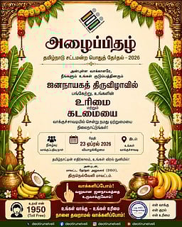 வாக்களிக்க வருமாறு வாக்காளா்களுக்கு அழைப்பிதழ்: மாவட்ட நிா்வாகம் விழிப்புணா்வு