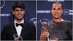 லாரியஸ் உலக விளையாட்டு விருதுகள்: சிறந்த வீரா் அல்கராஸ்; சிறந்த வீராங்கனை சபலென்கா