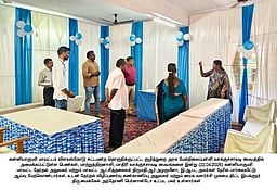 கன்னியாகுமரி மாவட்ட மாதிரி வாக்குச்சாவடிகளில் ஆட்சியா் ஆய்வு