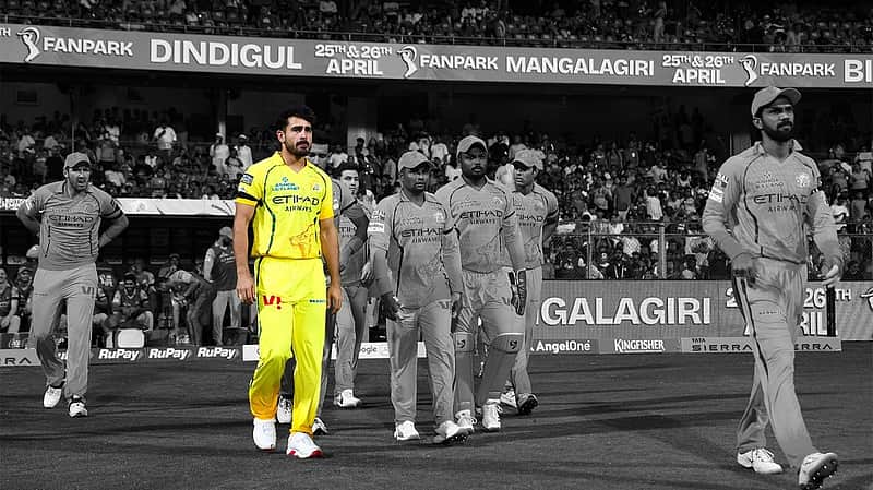 The photo released by CSK for Mukesh Choudhary.