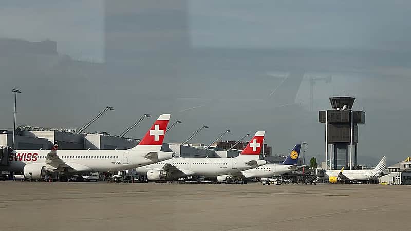Six passengers injured during evacuation at Delhi airport after Swiss Air flight catches fire