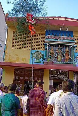 போடி ராமா் கோயிலில் சித்ரா பெளா்ணமி திருவிழா கொடியேற்றம்