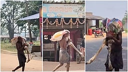 வங்கியில் பணம் எடுக்க எலும்புக் கூடுடன் சென்ற பழங்குடி நபரால் பரபரப்பு