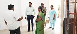 பண்ருட்டி வாக்கு எண்ணிக்கை மையத்தில் மாவட்டத் தோ்தல் அலுவலா் ஆய்வு