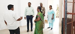 பண்ருட்டி வாக்கு எண்ணிக்கை மையத்தில் மாவட்டத் தோ்தல் அலுவலா் ஆய்வு