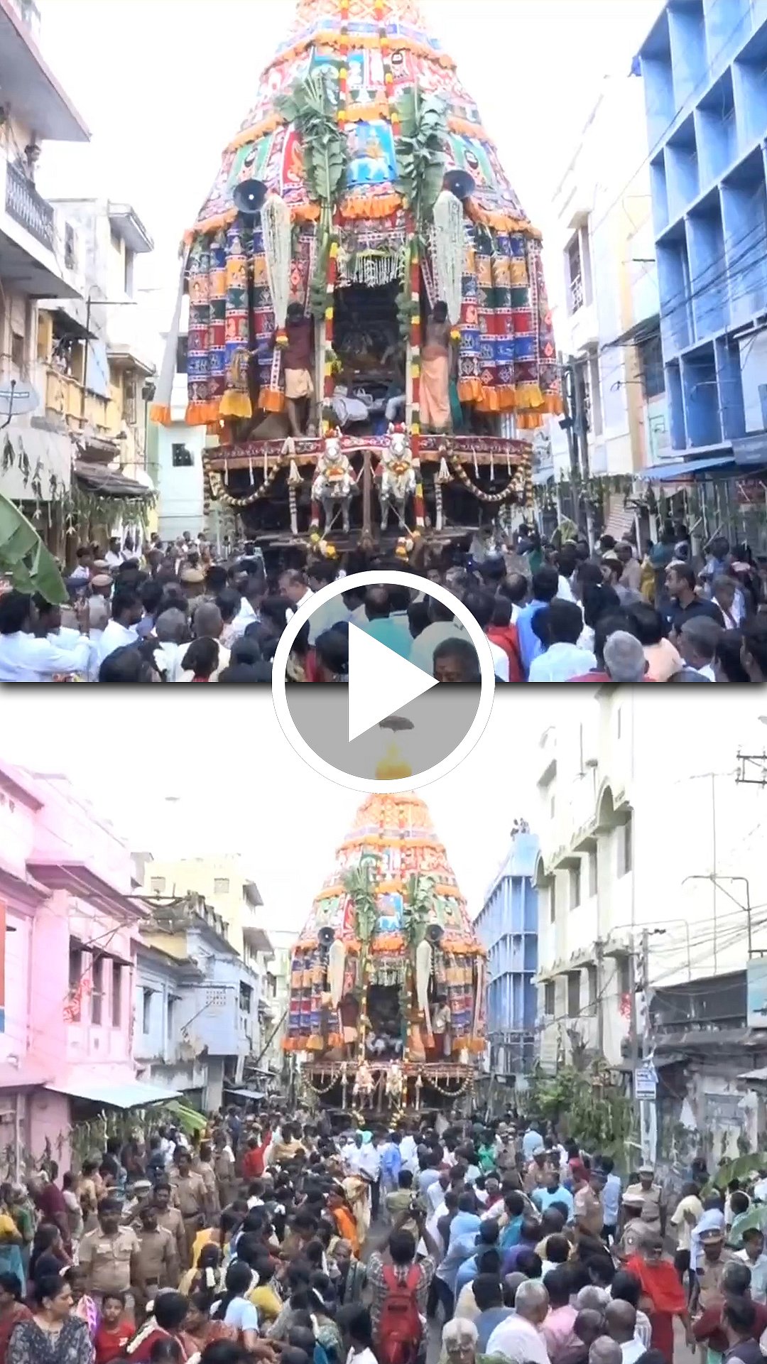 திருச்சி மலைக்கோட்டை தாயுமானசுவாமி கோயில் சித்திரை தேரோட்டம்! திரளென பக்தர்கள் பங்கேற்பு!