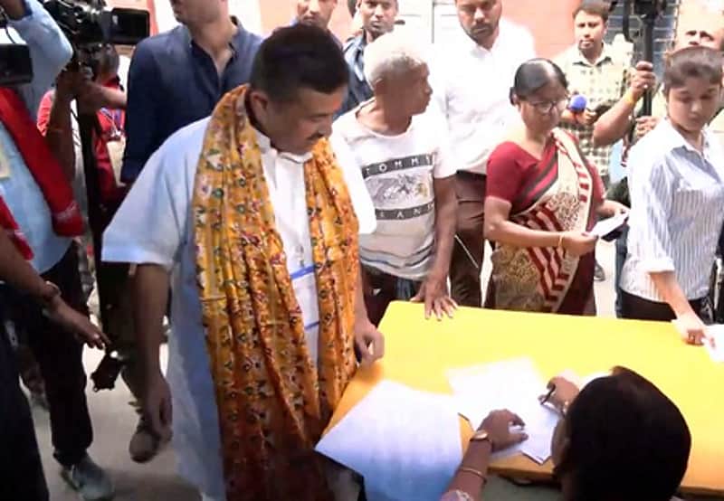 Suvendu Adhikari inspects polling station in Bhabanipur, urges people to vote in large numbers
