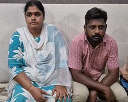 ஸ்ரீவில்லிபுத்தூா் அருகே  பெண் கொலை வழக்கில் தம்பதி கைது