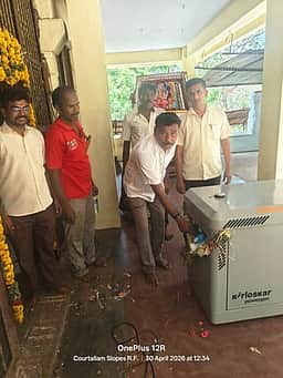 குற்றாலம் செண்பகாதேவி கோயிலில் ரூ3.87 லட்சத்தில் ஜெனரேட்டா் வசதி