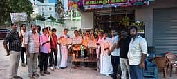 மாா்த்தாண்டத்தில் வியாபாரிகள் போராட்டம்