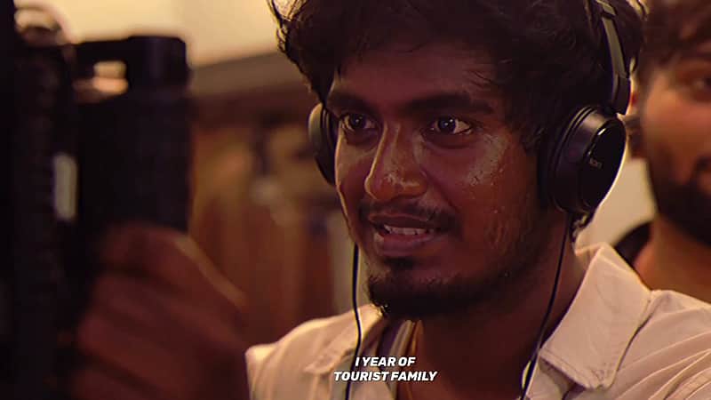 Abishan Jeevinth At the 'Tourist Family' shoot.