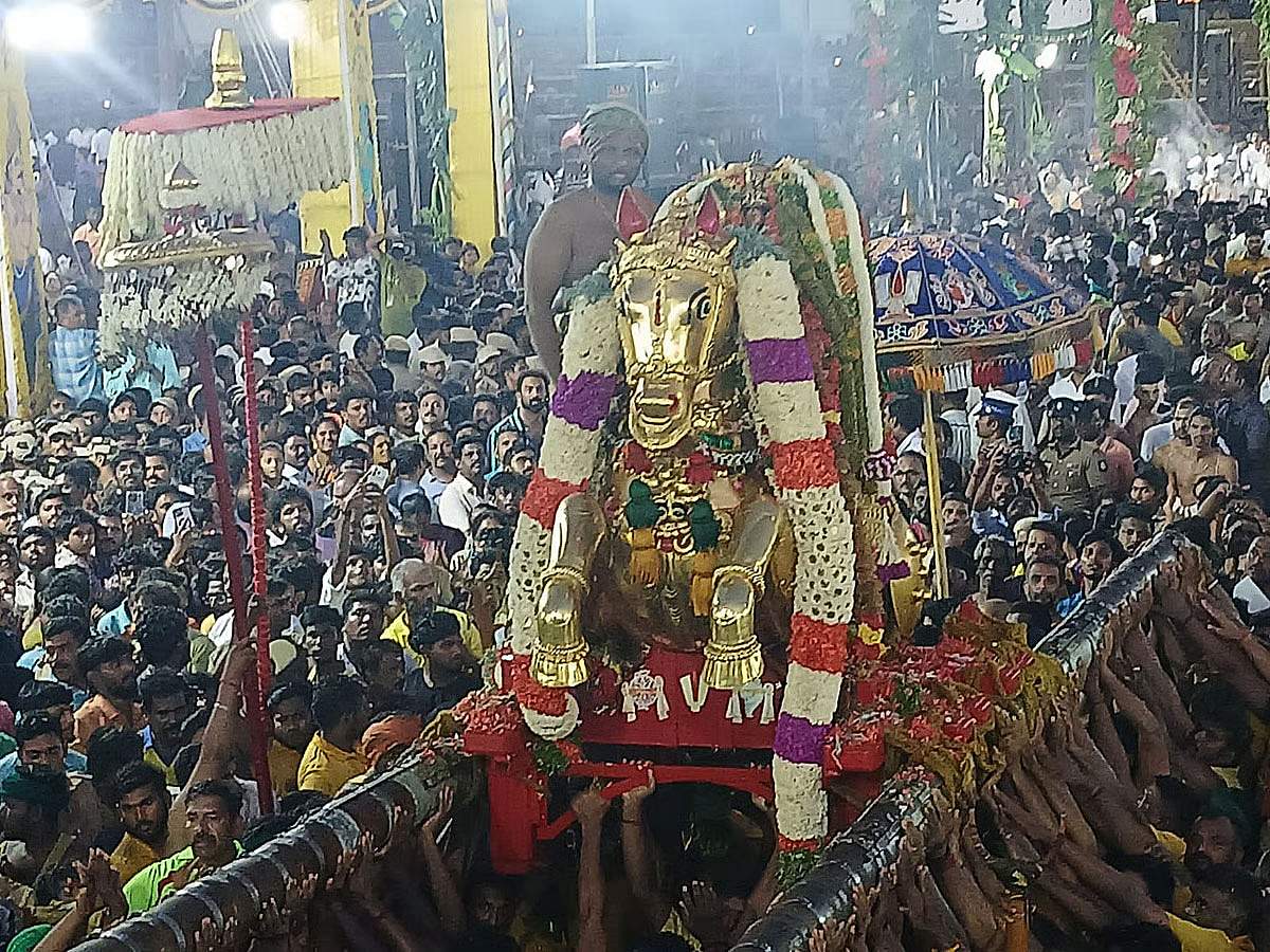 பச்சைப் பட்டுடுத்தி வைகை ஆற்றில் இறங்கிய கள்ளழகர் - புகைப்படங்கள்