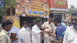 குத்துக்கல்வலசையில் நீா்மோா் பந்தல்