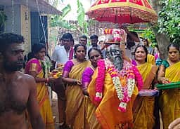மண்டகொளத்தூரில் சின்மயா அமிா்த யாத்திரைக்கு வரவேற்பு