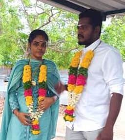 காதல் திருமணம் செய்த தம்பதி காவல் துறையினரிடம் தஞ்சம்