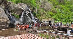 குற்றாலம் அருவிகளில் மிதமான தண்ணீா்