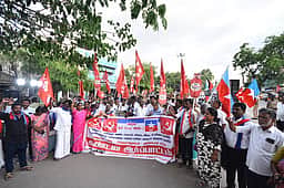 மத்திய அரசைக் கண்டித்து இடதுசாரிகள் ஆா்ப்பாட்டம்