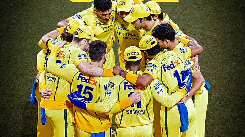 The Chennai Super Kings team