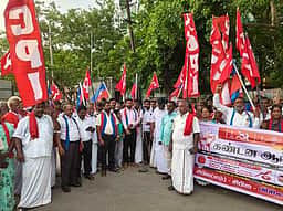 மத்திய அரசைக் கண்டித்து 
இடதுசாரிகள், விசிக ஆா்ப்பாட்டம்