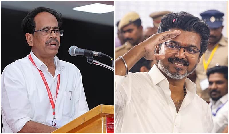 M. Veerpandian, State Secretary of the Communist Party of India — TVK Leader Vijay.