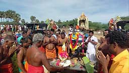 தா்ம முனீஸ்வரா் கோயில் திருவிழா: குண்டாற்றில் நீராடி வேட்டையாடிய உத்ஸவா்