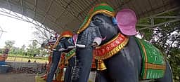 அரியானூா் அருகே கோயிலில் சிலைகள் உடைப்பு: போலீஸாா் விசாரணை