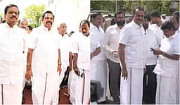 தமிழ்நாடு சட்டப்பேரவைக்கு இரு அணிகளாக அதிமுகவினர் வருகை!