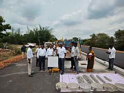 செந்துறை-ஜெயங்கொண்டம்
நான்கு வழிச்சாலைப் பணிகள் ஆய்வு