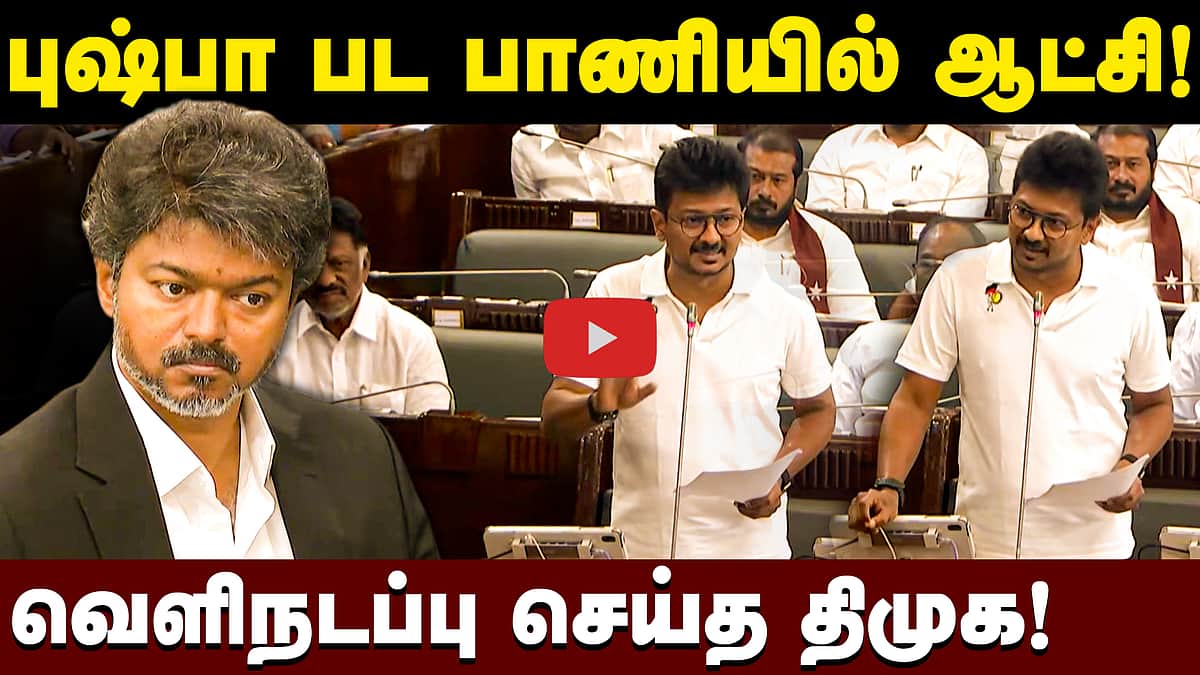 புஷ்பா பட பாணியில் வந்து இறங்கிய SOFA..! | உதயநிதி கடும் விமர்சனம்!