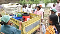 சேந்தமங்கலம் ஒன்றியத்தில் வளா்ச்சித் திட்டப் பணிகள்: ஆட்சியா் ஆய்வு