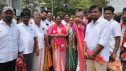 பவானிசாகா் தவெக எம்எல்ஏ தமிழ்ச்செல்விக்கு வரவேற்பு
