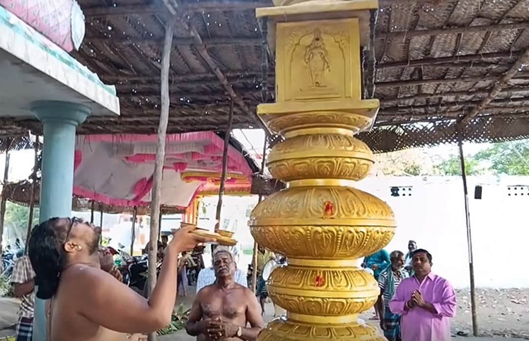உத்திரமேரூர் திரௌபதி அம்மன் கோயிலில் பிரம்மோற்சவ கொடியேற்றம்! Flag ...