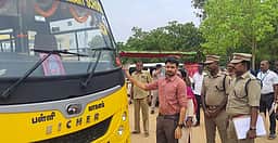 கோவில்பட்டியில் பள்ளி வாகனங்கள் ஆய்வு