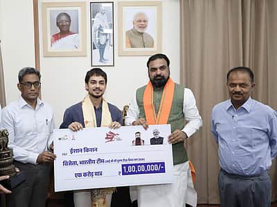டி20 உலகக் கோப்பை வெற்றி! இஷான் கிஷனுக்கு ரூ. 1 கோடி வெகுமதி வழங்கிய பிகார் அரசு!