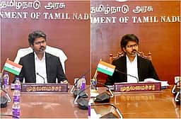 முதல்வர் விஜய்யின் நாற்காலியும் வெள்ளைத் துண்டும்!