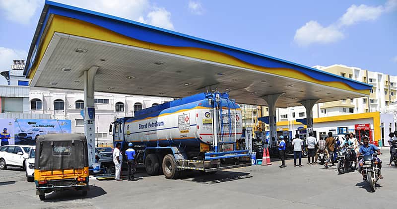 16/05/2026, Tiruchy, Tamil Nadu: Vehicles filling petrol and diesel at a fuel station in Tiruchy. Express/MK Ashok Kumar (Story:Vivanesh)