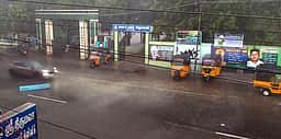 செய்யாறு பகுதியில் காற்றுடன் பலத்த மழை