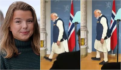 நார்வேயில் பெண் நிருபர் எழுப்பிய கேள்வி! பதிலளிக்காமல் சென்ற பிரதமர் மோடி!