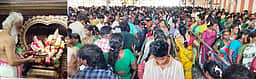சிறுவாபுரி பாலசுப்பிரமணிய சுவாமி கோயிலில் குவிந்த பக்தா்கள்