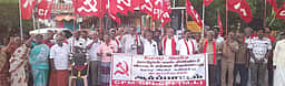 கோவில்பட்டியில் இடதுசாரி கட்சியினா் ஆா்ப்பாட்டம்