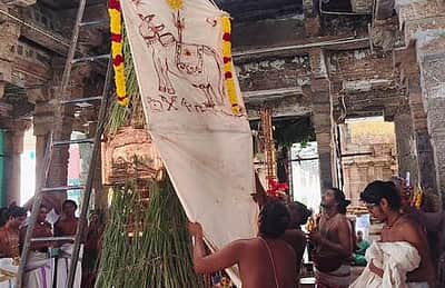 மாயூரநாதா் கோயிலில் வைகாசி விசாக பெருவிழா கொடியேற்றம்