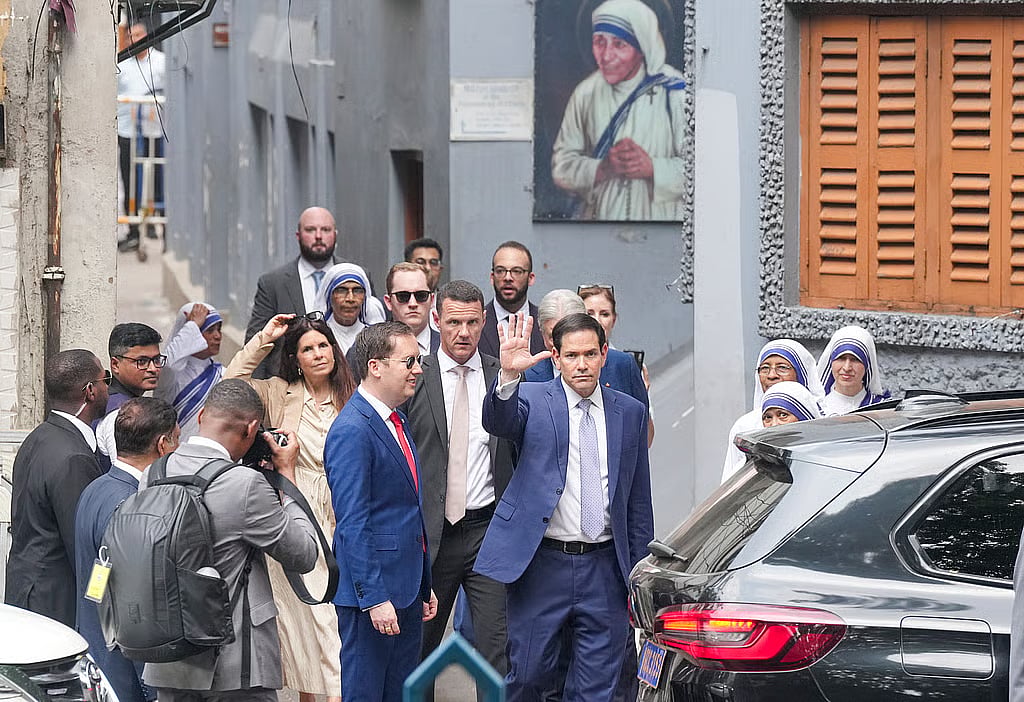 Marco Rubio arrives in Kolkata