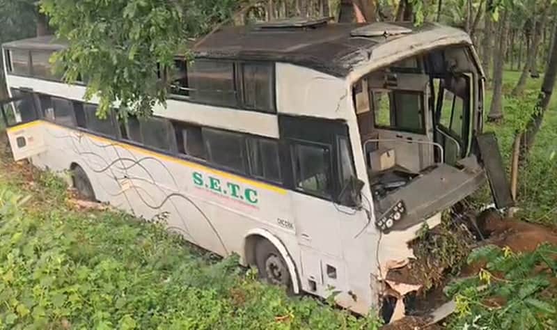 Government Bus Overturns