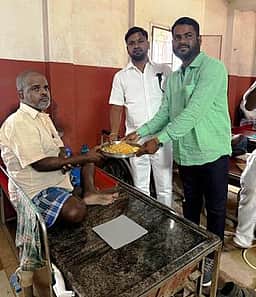ஸ்ரீ பெரும்புதூரில் தவெக அன்னதானம்